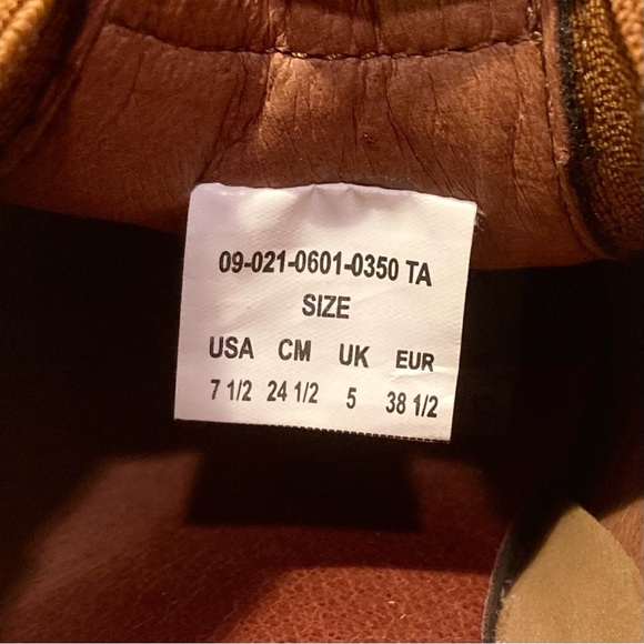 Roper Performance Womens 7.5 Loafers Brown Ostrich Embossed Leather Slip On Shoe - Picture 12 of 12